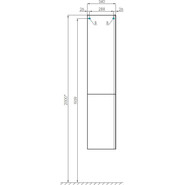 Пенал подвесной Акватон Беверли 34 см 1A235403BV01R, белый - фото 5