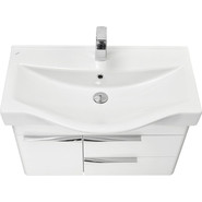 Тумба подвесная с раковиной Акватон Беверли 80 см 1A2355K0BV010, белый - фото 3