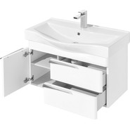 Тумба подвесная с раковиной Акватон Беверли 80 см 1A2355K0BV010, белый - фото 2