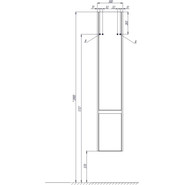 Пенал подвесной Акватон Капри 30 см 1A230503KP01R, белый - фото 5