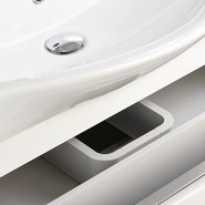 Тумба подвесная с раковиной Акватон Капри 80 см 1A2302K1KP010, белый - фото 6