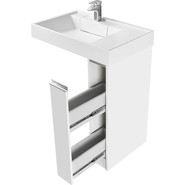 Тумба напольная с раковиной-столешницей Акватон Лондри 80 см 1A2361K0LH010, белый - фото 2