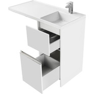 Тумба напольная с раковиной-столешницей Акватон Лондри 105 см 1A2360K1LH010 (раковина справа) - фото 2