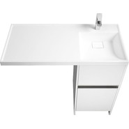 Тумба напольная с раковиной-столешницей Акватон Лондри 105 см 1A2360K1LH010 (раковина справа) - фото 3