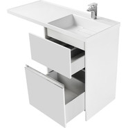 Тумба напольная с раковиной-столешницей Акватон Лондри 120 см 1A2359K0LH010 (раковина справа) - фото 2