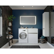 Тумба напольная с раковиной-столешницей Акватон Лондри 120 см 1A2359K0LH010 (раковина справа) - фото 6