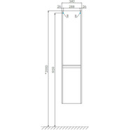 Пенал подвесной Акватон Лондри 34 см 1A236203LH010, белый - фото 6