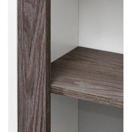 Пенал подвесной Акватон Рене 31 см 1A222003NRC80, белый/грецкий орех - фото 5