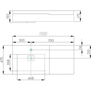 Тумба подвесная с раковиной Акватон Сакура 100 см 1A2349K1SKW80, белый/ольха наварра - фото 5