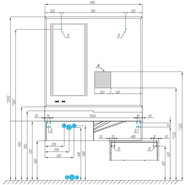 Тумба подвесная с раковиной Акватон Сакура 120 см 1A2197K1SKW80, белый/ольха наварра - фото 4