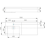 Тумба подвесная с раковиной Акватон Сакура 120 см 1A2197K1SKW80, белый/ольха наварра - фото 5