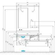 Тумба подвесная с раковиной Акватон Сакура 100 см 1A2349K1SKW80, белый/ольха наварра - фото 4