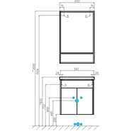 Зеркало-шкаф Акватон Флай 60 см 1A237602FA860, дуб крафт - фото 4
