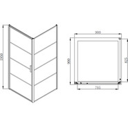 Душевое ограждение Azario Richmond 90х90 см AZNAG1221900, черный/прозрачное - фото 4