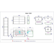 Тумба подвесная со столешницей Aqwella 5 Stars Mobi 100 см MOB0110DB/MOB0710BS, дуб балтийский/бетон светлый - фото 5
