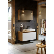 Тумба подвесная со столешницей Aqwella 5 Stars Mobi 100 см MOB0110DB/MOB0710W, дуб балтийский/белый - фото 2