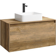 Тумба подвесная со столешницей Aqwella 5 Stars Mobi 100 см MOB0110DB/MOB0710DB, дуб балтийский - фото 