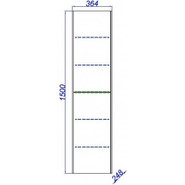 Пенал подвесной Aqwella 5 Stars Mobi 35 см MOB0535BS/MOB0735W, бетон светлый/белый - фото 2