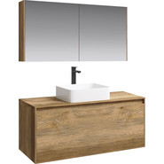 Тумба подвесная со столешницей Aqwella 5 Stars Mobi 120 см MOB0112DB/MOB0712DB, дуб балтийский - фото 2