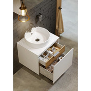 Тумба подвесная со столешницей Aqwella 5 Stars Mobi 80 см MOB0108W/MOB0708W, белый, Цвет фасада: белый - фото 2