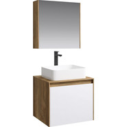 Тумба подвесная со столешницей Aqwella 5 Stars Mobi 60 см MOB0106DB/MOB0706W, дуб балтийский/белый - фото 2