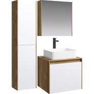 Тумба подвесная со столешницей Aqwella 5 Stars Mobi 60 см MOB0106DB/MOB0706W, дуб балтийский/белый - фото 3