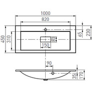 Тумба подвесная с раковиной Акватон Мадрид 100М см 1A1280K4MA010, белый - фото 6