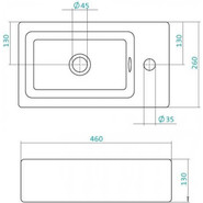Тумба подвесная с раковиной Акватон Эклипс 46М см 1A1728K1EK49L, эбони - фото 6