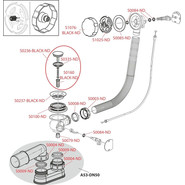 Сифон для ванны AlcaPlast A55BLACK, металл, черный - фото 3