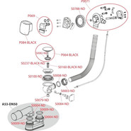 Сифон для ванны AlcaPlast A564BLACK-80, металл, черный - фото 3