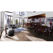 Ламинат Kronotex Herringbone 133x665 мм D 3766, дуб мец - фото 2