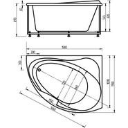 Ванна гидромассажная Aquatek Альтаир 160x120 см R - фото 5