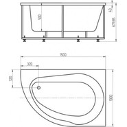 Ванна гидромассажная Aquatek Вирго 150x100 см L - фото 4