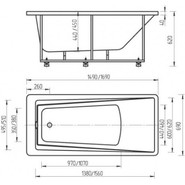 Ванна гидромассажная Aquatek Либра 150x70 см - фото 4