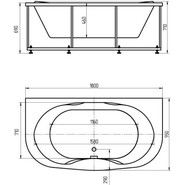 Ванна гидромассажная Aquatek Мелисса 180x95 см - фото 5