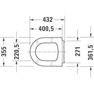 Сиденье с крышкой для унитаза Duravit ME by Starck SoftClose микролифт 0020190000 - фото 3