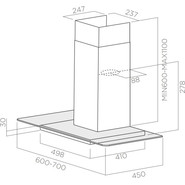 Вытяжка Elica flat Glass IX/A/60 (прозрачное стекло) - фото 2