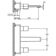 Смеситель для раковины настенный BelBagno Arlie ARL-BLI-CRM - фото 2