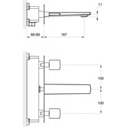 Смеситель для раковины настенный BelBagno Carin CAR-BLI-CRM - фото 2