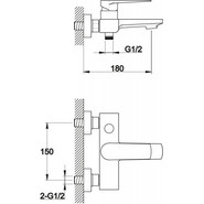 Смеситель для ванны BelBagno Carin CAR-VASM-CRM - фото 2