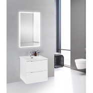 Тумба подвесная с раковиной BelBagno ETNA39-500/390-2C-SO-BL-P 50 см, Bianco Lucido, Цвет фасада: Bianco Lucido - фото 2
