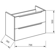 Тумба подвесная с раковиной BelBagno ETNA39-800/390-2C-SO-BL-P 80 см, Bianco Lucido, Цвет фасада: Bianco Lucido - фото 6