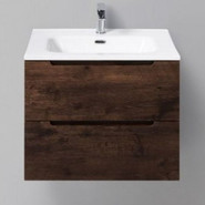 Тумба подвесная с раковиной BelBagno ETNA39-500/390-2C-SO-RW-P 50 см, Rovere Moro, Цвет фасада: Rovere Moro - фото 