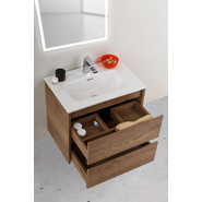 Тумба подвесная с раковиной BelBagno KRAFT 39-800/390-2C-SO-RT 80 см, Rovere Tabacco - фото 3