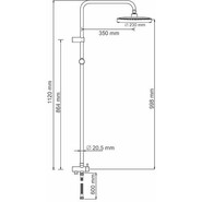 Душевая стойка WasserKraft Isar A041, темная бронза - фото 6