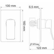 Смеситель для душа WasserKraft Exter 1651, светлая бронза - фото 4