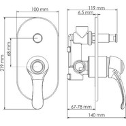 Смеситель для ванны WasserKraft Isar 1361, темная бронза - фото 5