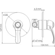 Смеситель для душа WasserKraft Isar 1351, темная бронза - фото 5