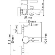 Смеситель для ванны WasserKraft Main 4101 - фото 4