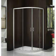 Душевое ограждение Bas Latte R-120-C-WE 120х80 см, алюминий/прозрачное - фото 